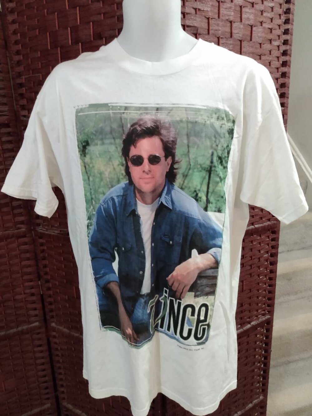 Vintage 90s Vince Gill Concert Tour T Shirt Adult XL Country Music Band Tee